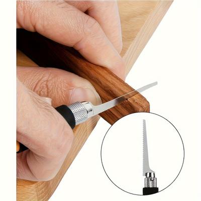 Набор из 8 мини-пил для поделок, точный нож для хобби своими руками со сменными стальными лезвиями для резки дерева и поделок, ручной многофункциональный инструмент