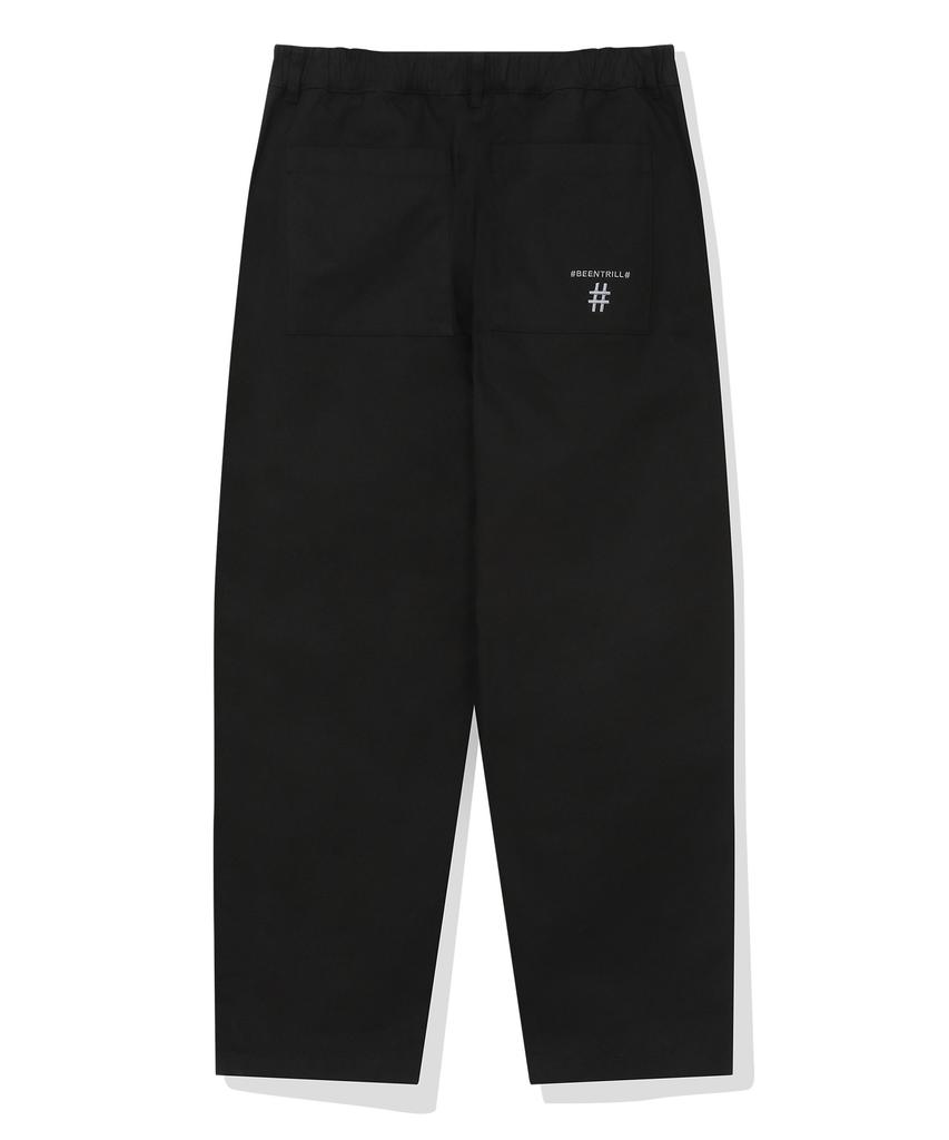 BEENTRILL Легкие хлопковые широкие брюки (черный)
