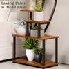 Indoor Plant Stand 155CM Tall with Grow Lights, 9 Tiered Shelf, Metal 155cm Large Holder Shelf Display Rack Holder, Half-Moon Flower for Living Room