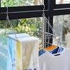 Balcony Folding Shoe Drying Rack Clothes Airer Stainless Steel Laundry Underwear