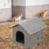 Cat House for Outdoor Cats Feral Kitty Winter Furniture Pet Supplies Small Dogs Puppy