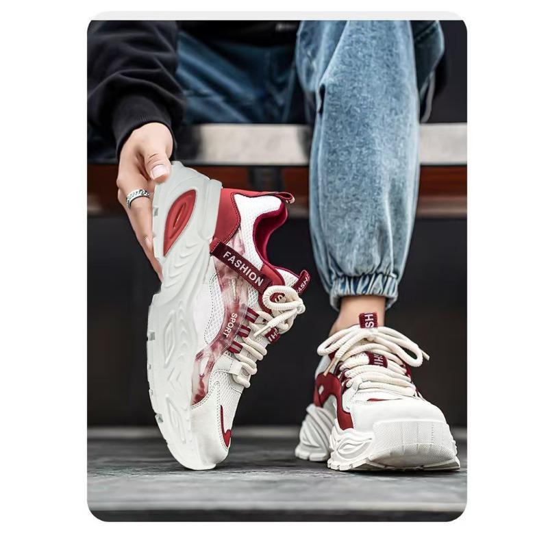 Men S Summer Breathable Mesh Thick Sole Running Sneakers