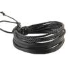 Многослойный плетеный веревочный браслет унисекс из искусственной кожи, подарок на запястье