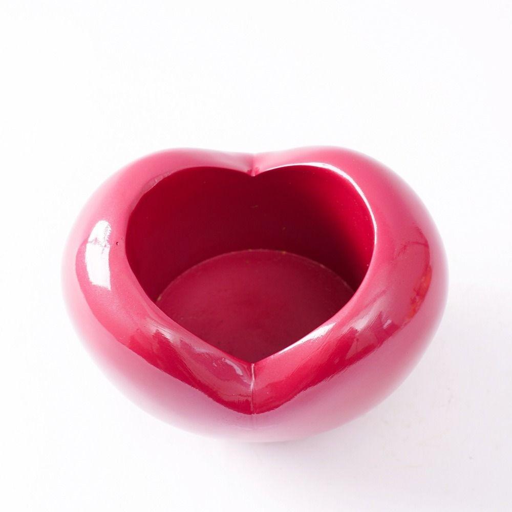 Lovely Heart Shaped Pen Holder 3D Desktop Storage Box Kawaii Pen Storage Bucket Countertop