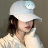 Solid Color Plush Doll Baseball Cap Anime Peaked Cap Simple Earphone Cat Sun Hat  Girl