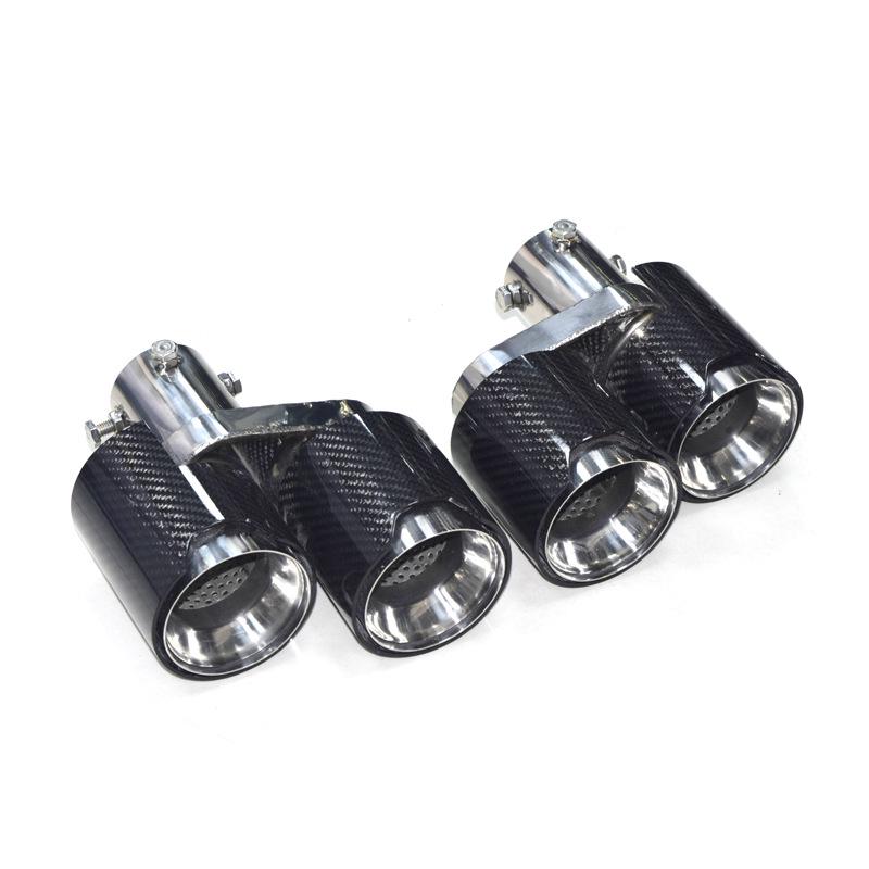 Совместимая выхлопная труба для BMW 3 серии G20/G28 320/325/330, четырехвыходная насадка из нержавеющей стали и углеродного волокна.