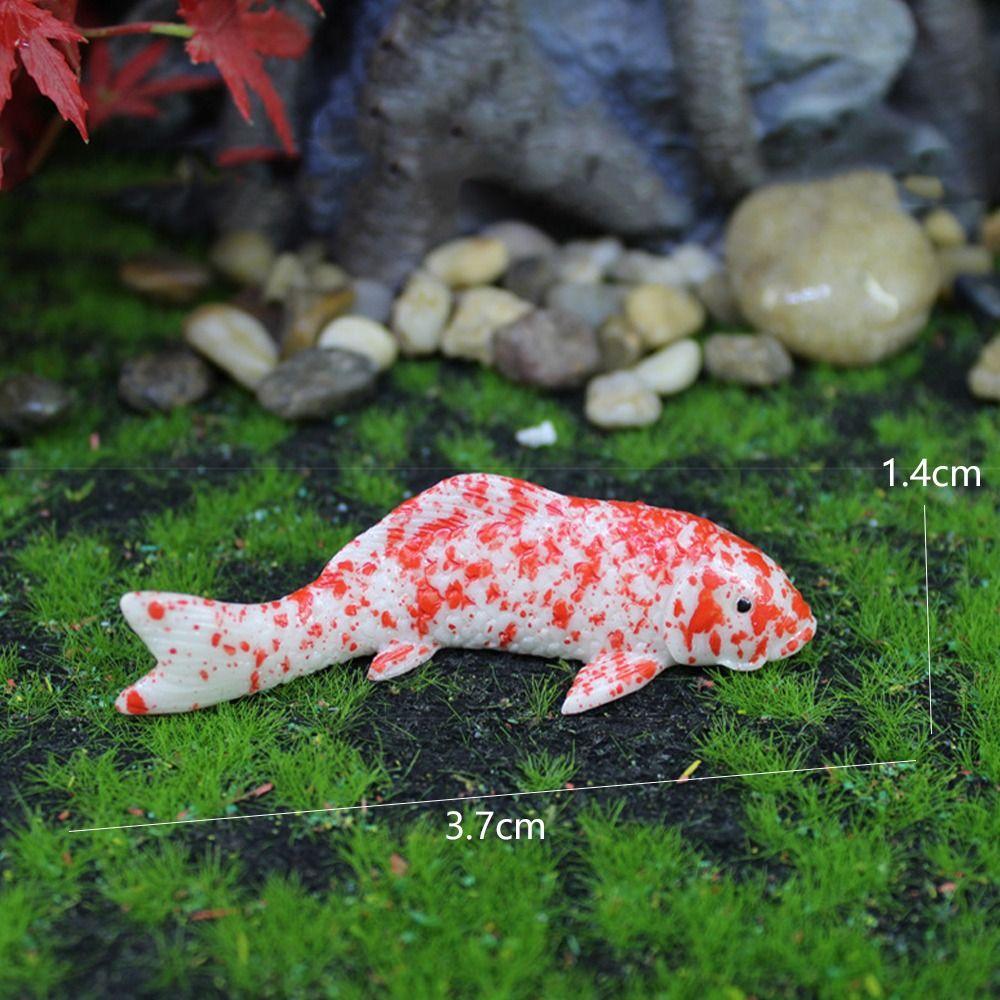 Товары для вечеринки Мультяшное Мини-украшение в виде карпа кои Смоляные поделки Имитация фигурок карпа DIY Милая маленькая статуэтка рыбки Аквариум