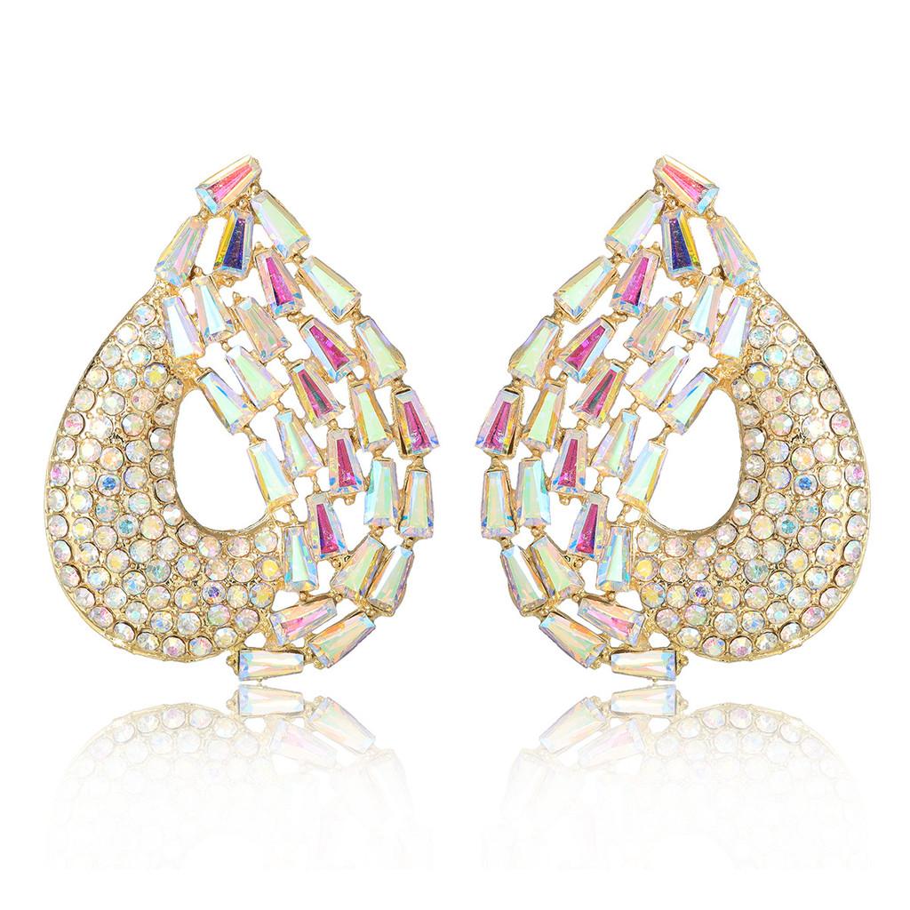 Elegant Water Drop Earrings With Cubic Zirconia For Womens Fashion Accessory
