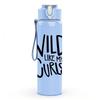 1PC Wild Like My Curls Slogan Text Print 750ml Color Plastic Sports Water Bottle Leakproof Flip Straw Lid Suitable for Sports Office Home Use