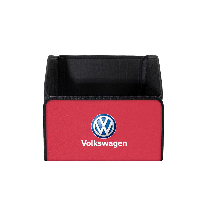 For VW Car Leather Storage Box Auto Trunk Organizer Bag Accessories For VW Golf Polo Tiguan Touran Jetta Passat CC T5 GTI Magotan Caddy