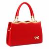 Women's Bag New Fashion Casual Bow Straddle Bag Solid Color Zipper One Shoulder Handbag