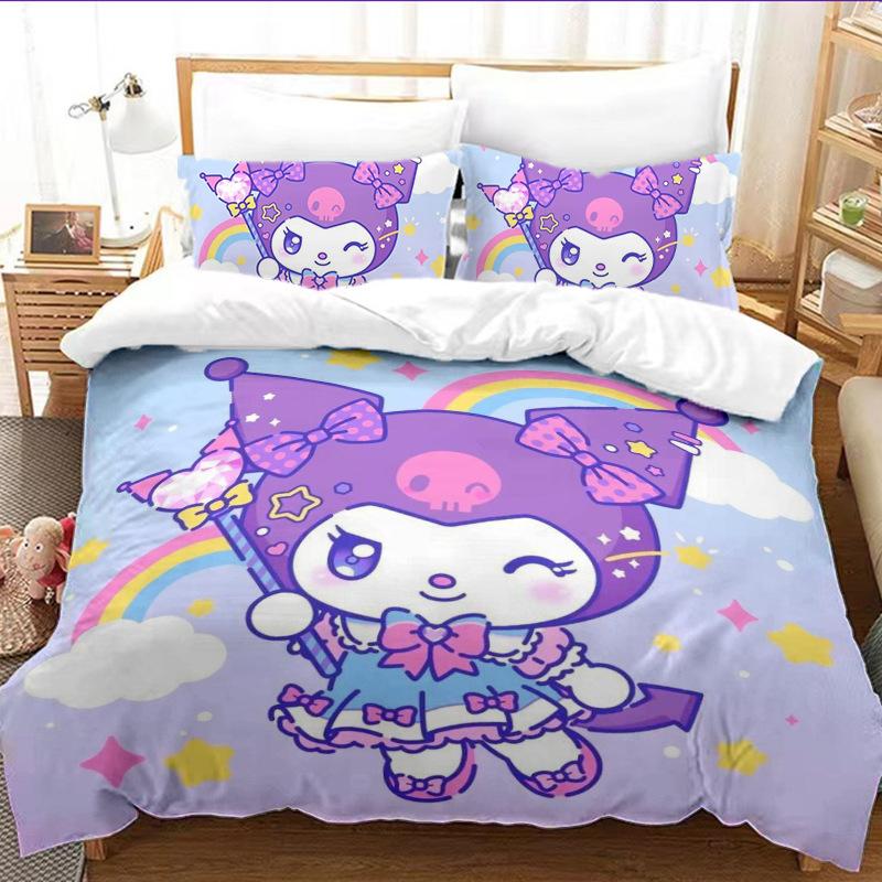 Halloween Kulomie 3D Digital Printing Cartoon Quilt Set Three-Piece Set