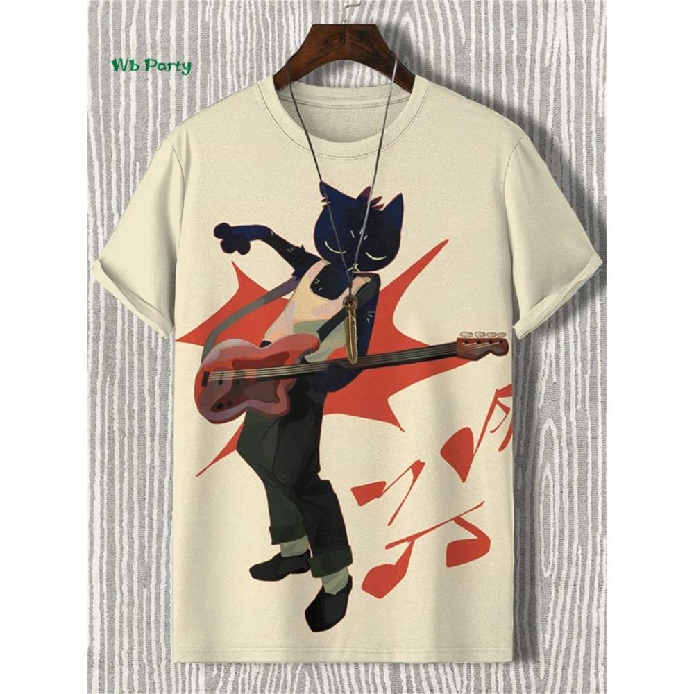 Мужская 3D футболка с принтом кота, удобная, с коротким рукавом, комфортная, универсальная, модная