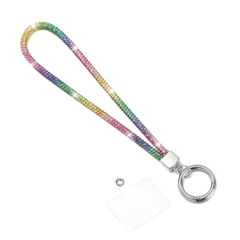 Блестящий шнурок для телефона со стразами, яркий брелок, роскошный блестящий кристалл, веревка с защитой от потери, модные ремешки для запястья, подвесной шнур
