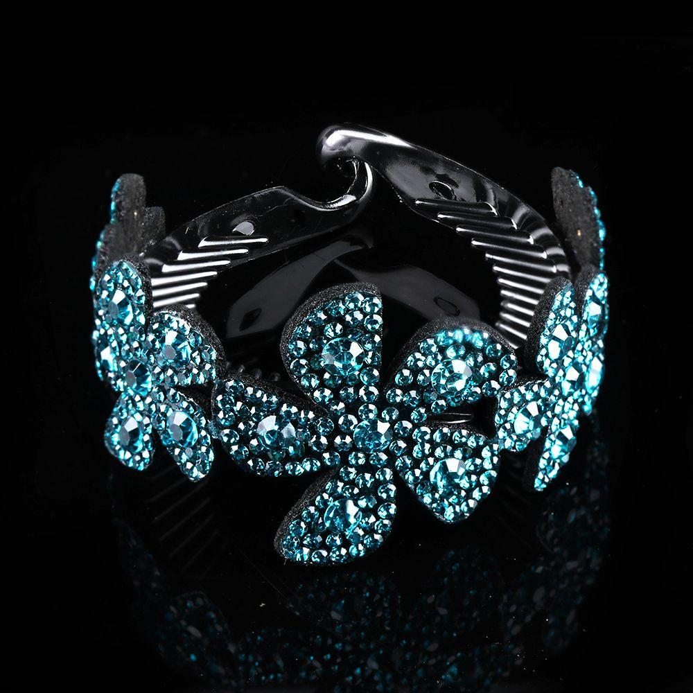 Expanding Bun Maker Bird Nest Twist Clip Rhinestone Hairpins Flowers Hair Clips Crystal Hair Claw