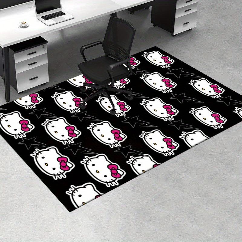 1 шт. Sanrio Hello Kitty Ковер для офиса с принтом русалки Прямоугольный коврик под стол, Идеальный декор для гостиной, спальни, кухни, Нескользящий пол