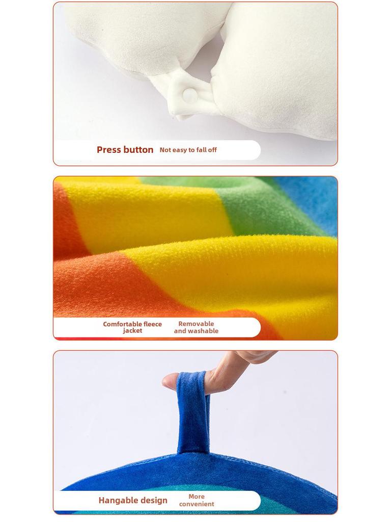 Cartoon Rainbow Memory Foam Travel Neck Pillow