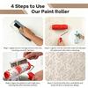 DIY Валики для текстуры стен 7 дюймов с рельефным рисунком, с ручкой-захватом, для акцентных стен, отделки стен и моющегося использования