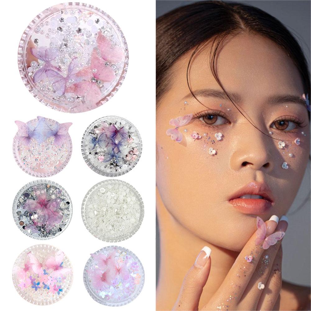 Christmas Face Sticker Eye Body Face Stickers Star Heart Face Sticker Makeup Sticker Glitter Se G4Q7