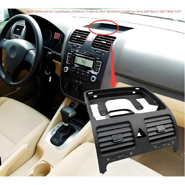 Liuquan Черные вентиляционные решетки на приборную панель для VW Jetta MK5/Golf 5/Rabbit - Номера оригинальных деталей: 1K0819728, 1K0819703, 1K0819704, 1K0819203