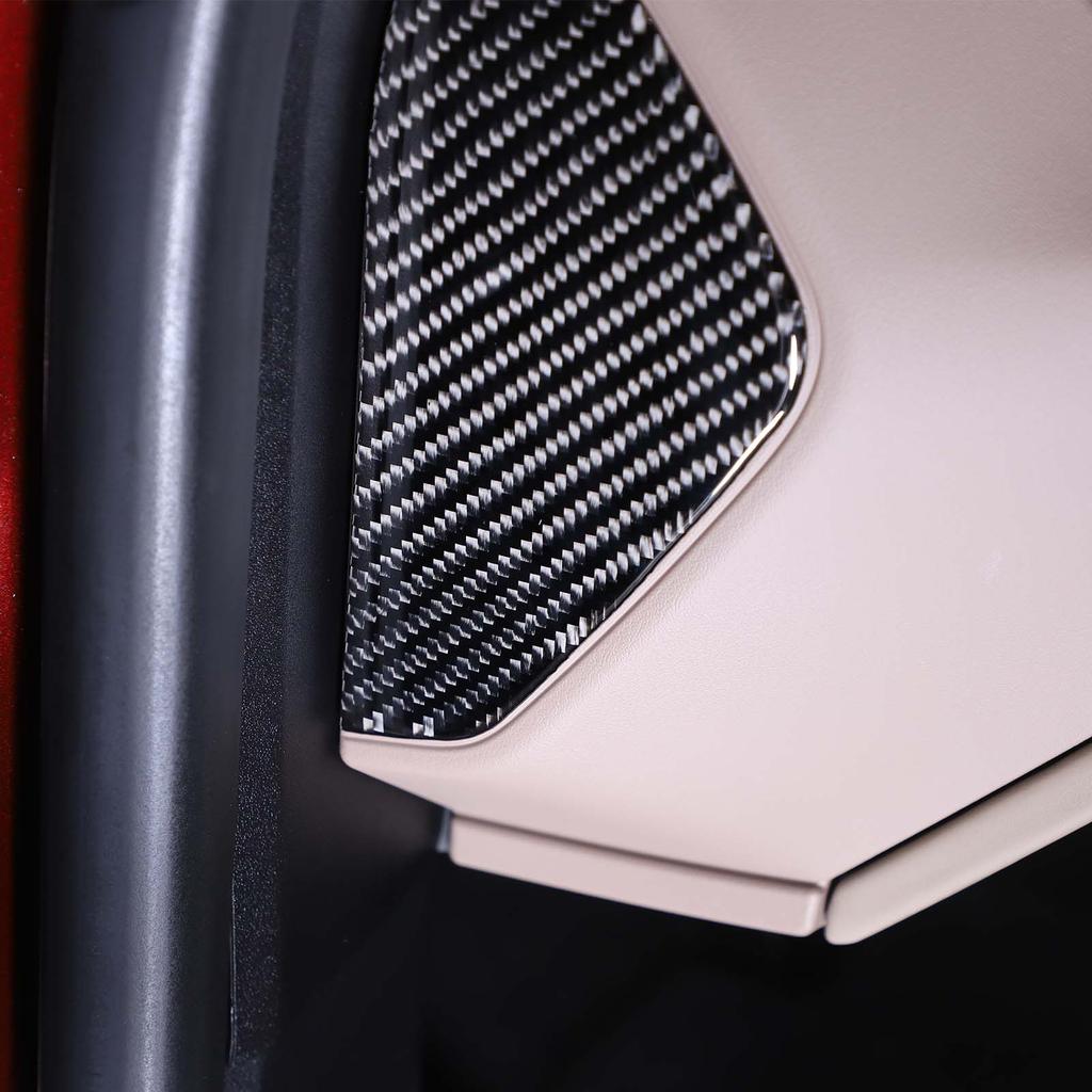 Для Porsche Taycan 2022 Мягкое углеродное волокно Приборная панель автомобиля Наклейка на боковую панель автомобиля