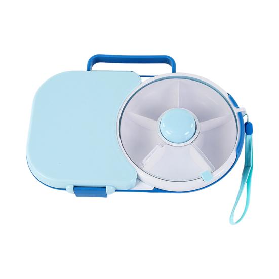 Вращающийся контейнер для закусок с крышкой, вращающийся набор, портативная коробка для конфет для детей, конфетный столик, тарелка для дыни, герметичная коробка для закусок для дома, офиса, школы, пикника