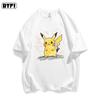 Pok É Mon Pikachu Creative Graffiti Collaboration Short Sleeve Tshirt for Parent Child Summer Pure Cotton Half Sleeve