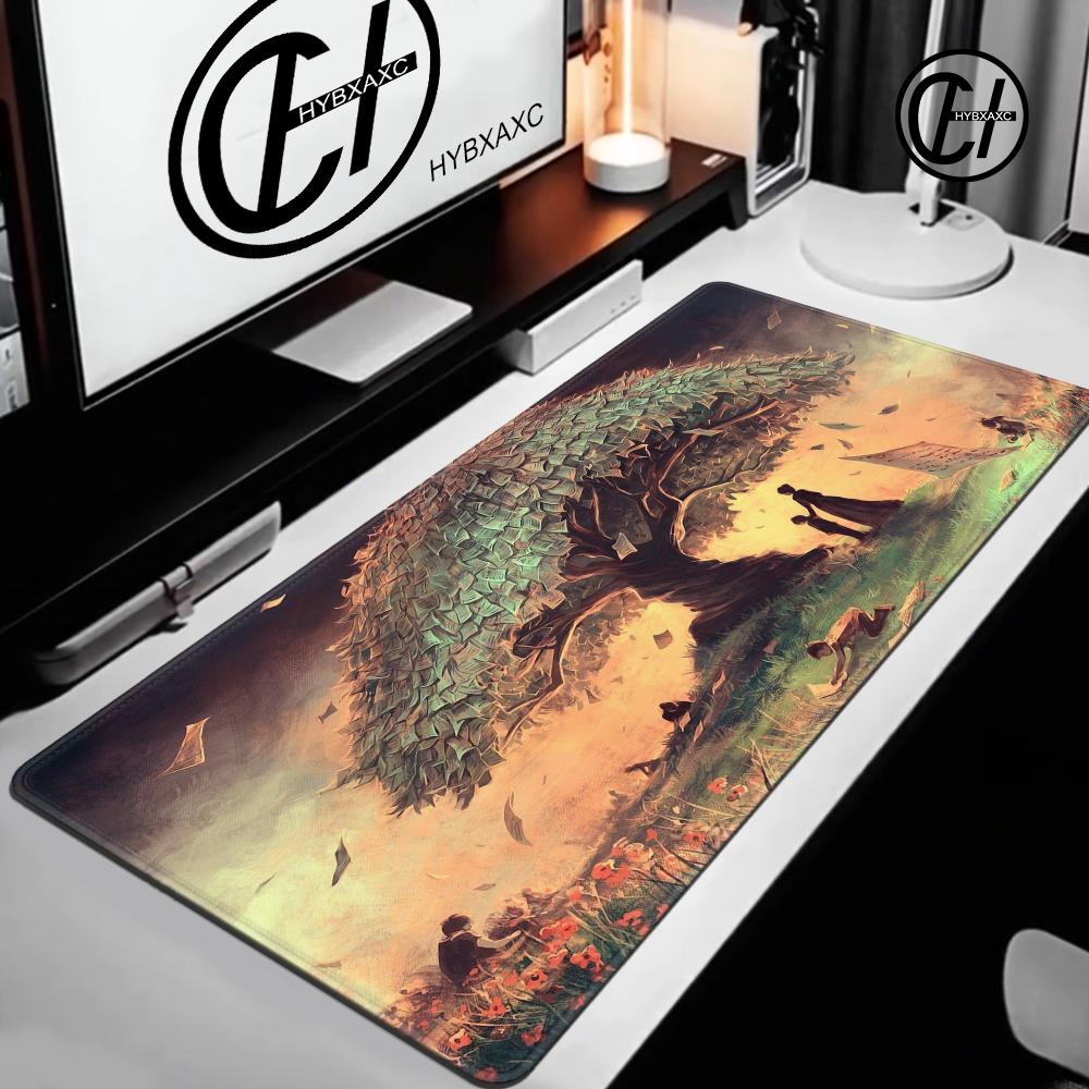 Tree of Life Mouse Pad Large Desk Accessories Desk Pad Rubber Base with Stitched Edge Mousepad NonSlip Mousepad for Office
