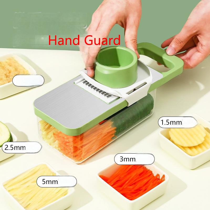 New Stainless Steel MultiFunction Hand Guard Vegetable Grater Kitchen Tool for Potato Carrot Shredding Slicing Grater Board