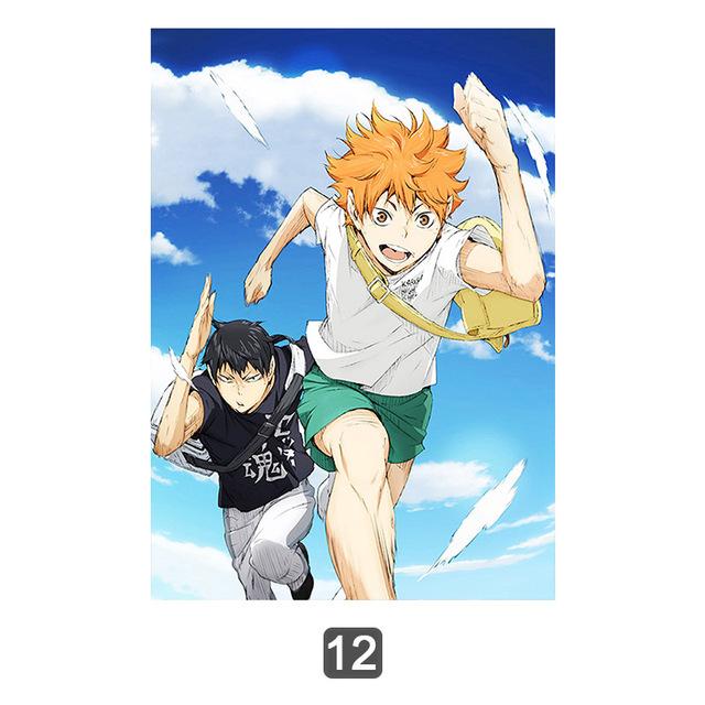 Японское аниме Haikyuu, волейбольный мальчик, мультяшный постер, настенный художественный принт, холст, живопись, фотографии для гостиной, украшение Cuadros