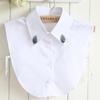 Cotton Fake Collar Shirt Women, Rhinestone Beads Square Collar Fake Collar Shirt Collar Sweater Decorative Collar