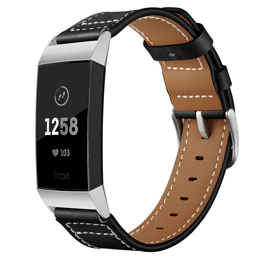 Genuine Leather Coated Smart Watch Band Strap for Fitbit Charge 4/3