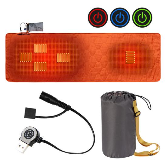 USB Heated Sleeping Pad 5 Heating Zones Temperature Adjustable Fast Heating Portable Winter