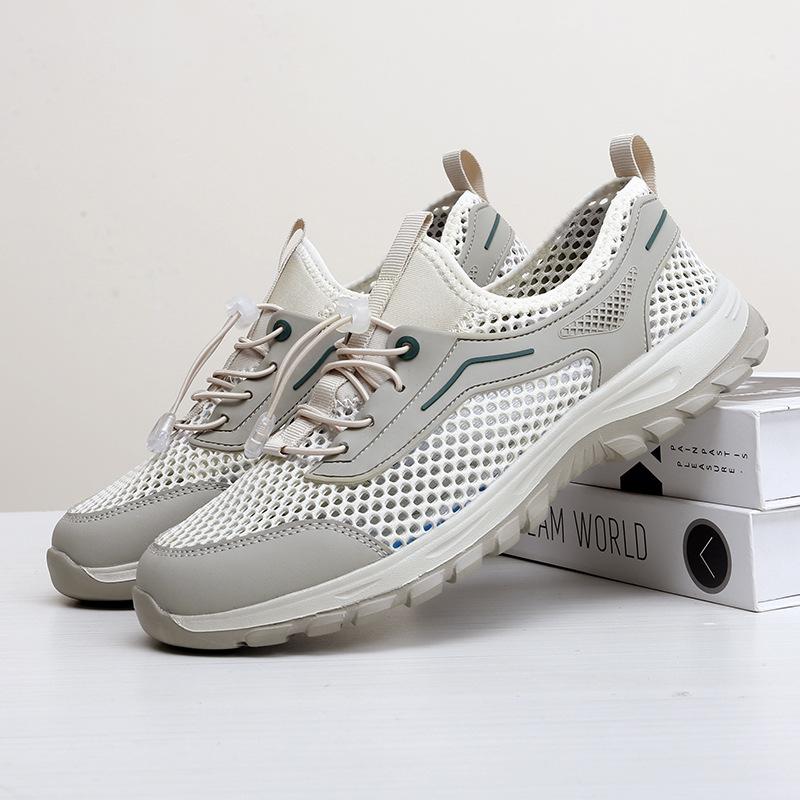 Мужские сетчатые туфли весна новые дышащие ботинки для ходьбы мужские спортивные повседневные кроссовки сетчатые походные туфли