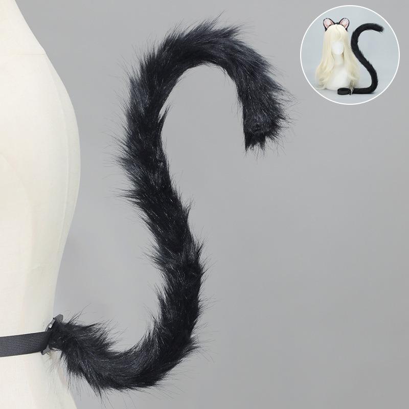 Handmade Simulated Hamster Ear Headband Cos Beast Ear Tail Set Lolita Kc Plush Cute Hamster Headdress