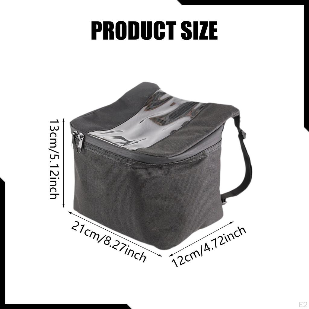 Front Bag Motorcycle Handlebar with Rain Cover Rainproof Universal Saddlebag for