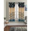 Pack of 2 Metallic Mischief Polyester Window Curtains , Gold
