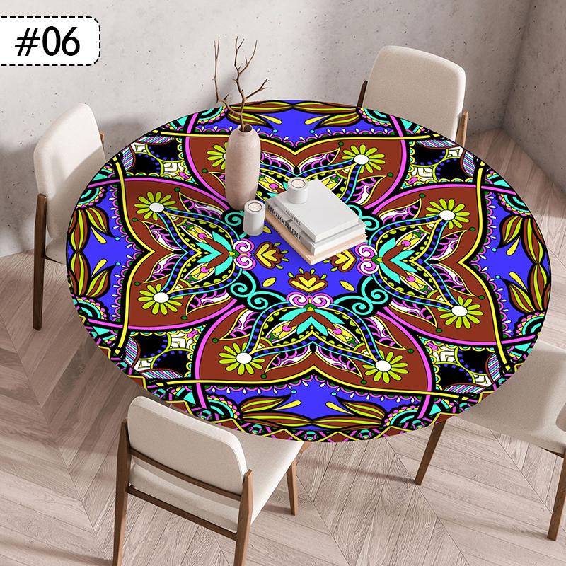 Круглая скатерть 60/90/120 см, скандинавская, водонепроницаемая, маслостойкая, эластичная, для кухни, столовой, свадьбы, вечеринки, домашний декор