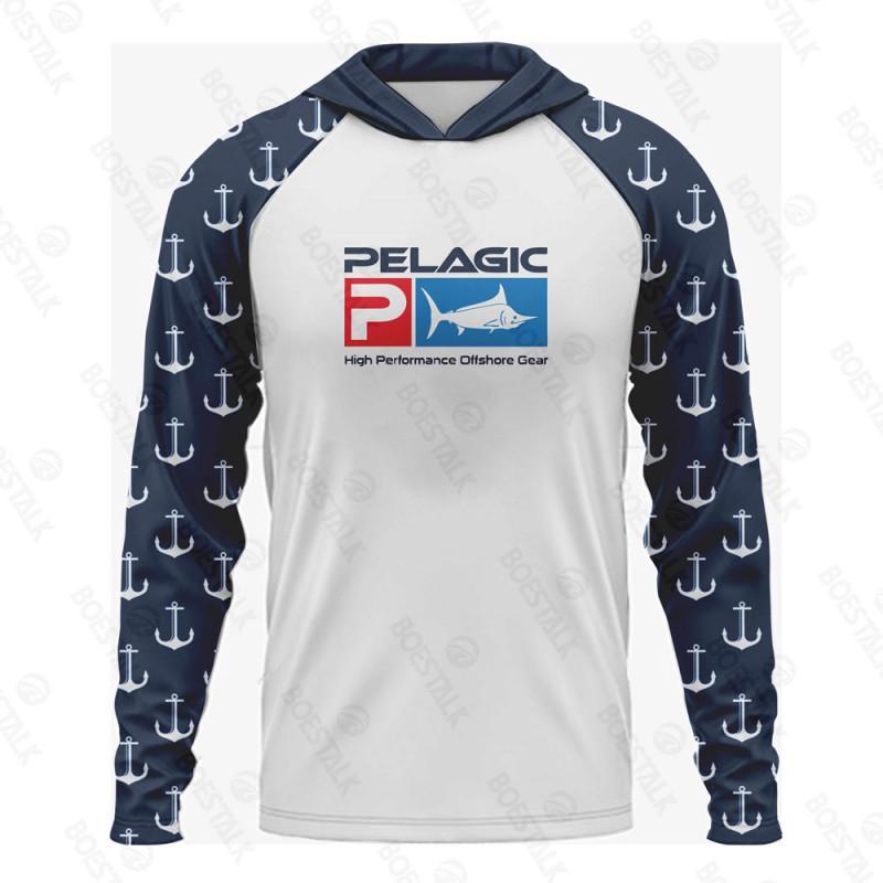 Pelagic Long Sleeve Hooded Fishing Shirt UPF 50 Quick Dry Breathable Outdoor Gear