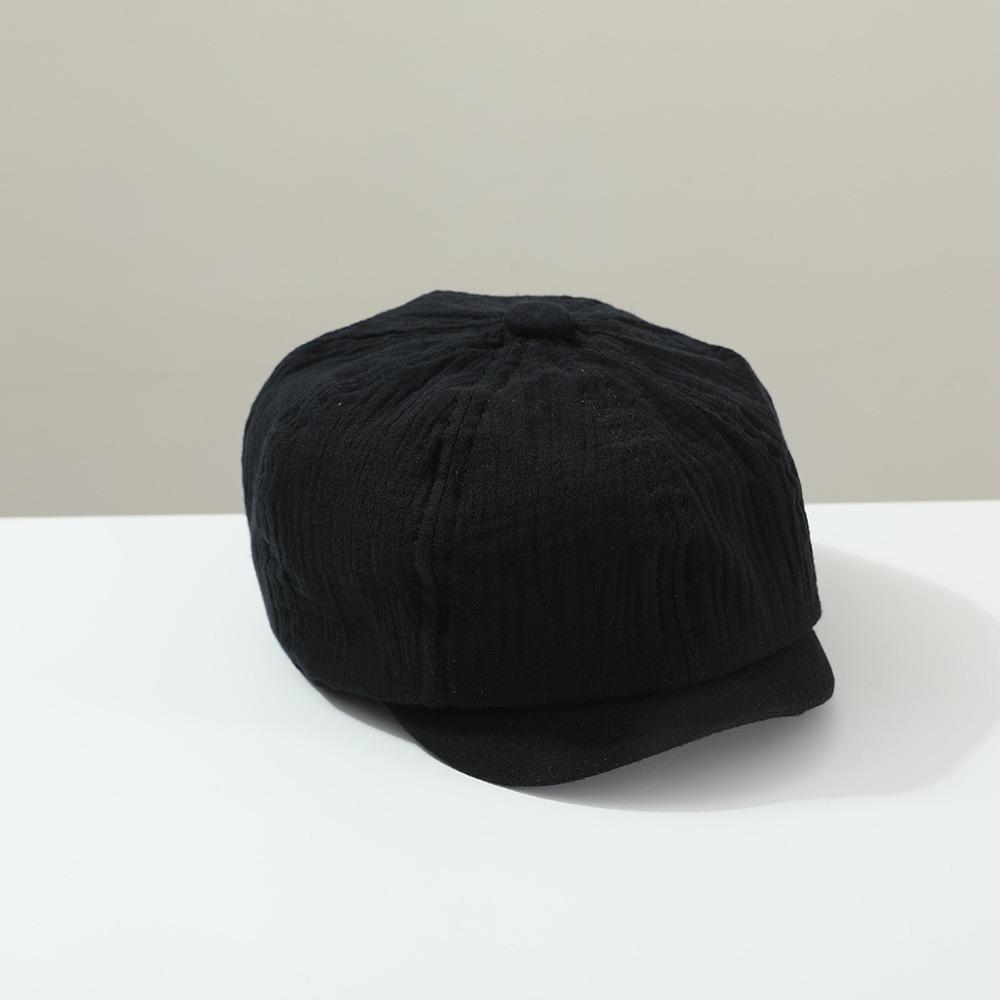 Solid Color Children Forward Hat Visor Baby Beret Retro Kids Newsboy Cap Boy Girl