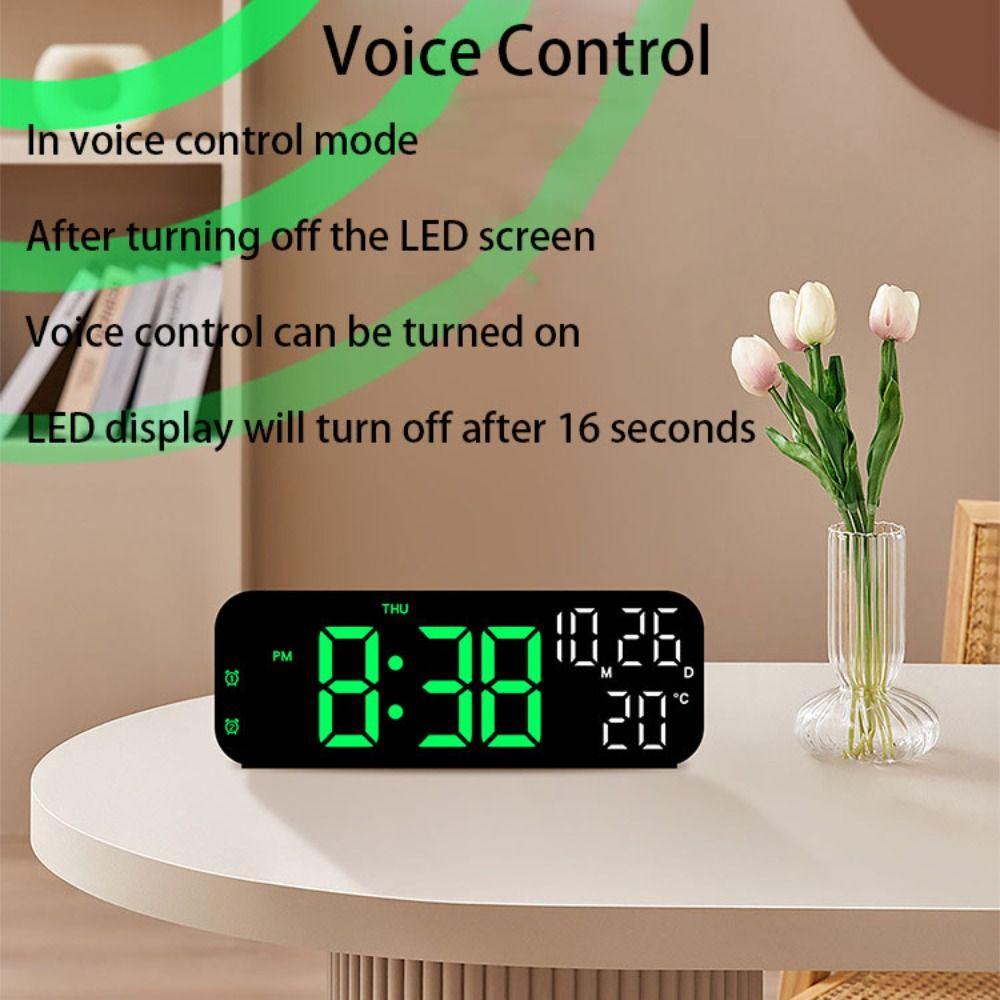 Backlight Electronic Clock Temperature Date Display Table Clock Digital LED Clocks for Bedroom