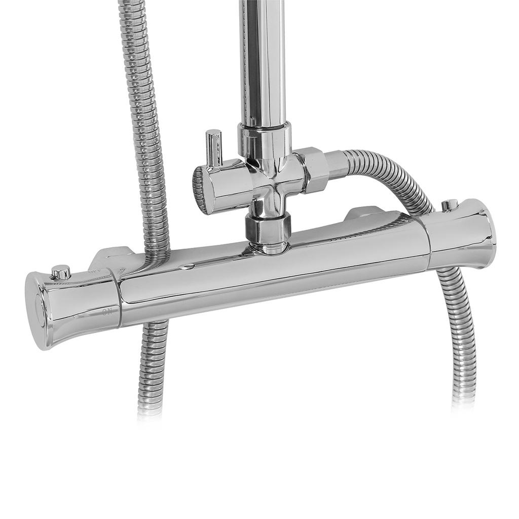 8-дюймовый термостатический душевой набор, смеситель для горячего и холодного душа, смеситель для душа, набор для тропического душа, ванна, круглый квадратный термостатический смеситель для душа