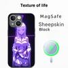Re zero милая девушка классический аниме-узор Чехол для телефона Для iPhone 17 16 15 14 13 12 Plus Pro Max Высококачественный Роскошный Magsafe Овчина