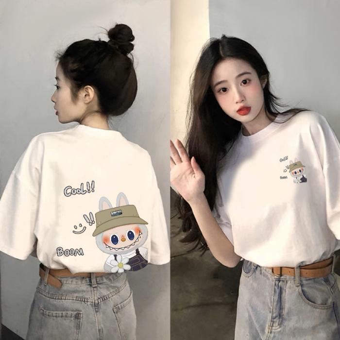 Summer's New Stylish and Youthful T-shirt for Women A Trendy Large-sized Short-sleeved Cute and Loose Top