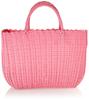 Murataya Vinyl P.P. Jumbo Basket Bag, Pink, Approx. 44 X 16 X 32cm (Approx. 48cm To Handle), 9938