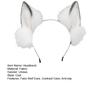 Headband Furry Wolf Ear Cosplay Prop Head Decoration Elastic Anti-slip Contrast Color Unisex Halloween Party Masquerade Headband