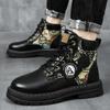 Модная мужская обувь больших размеров Модные ботильоны на платформе Кожаные водонепроницаемые рабочие ботинки для мужчин Ботинки на шнуровке Спортивная обувь