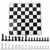 Portable Plastic International Chess Board Set Chessboard for Party Activities(white)