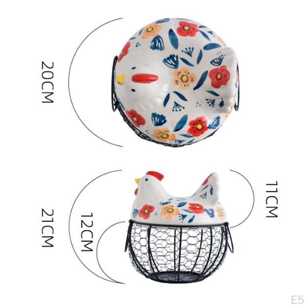 Корзина для куриных яиц, держатель, милый деревенский круглый контейнер для сбора свежих яиц