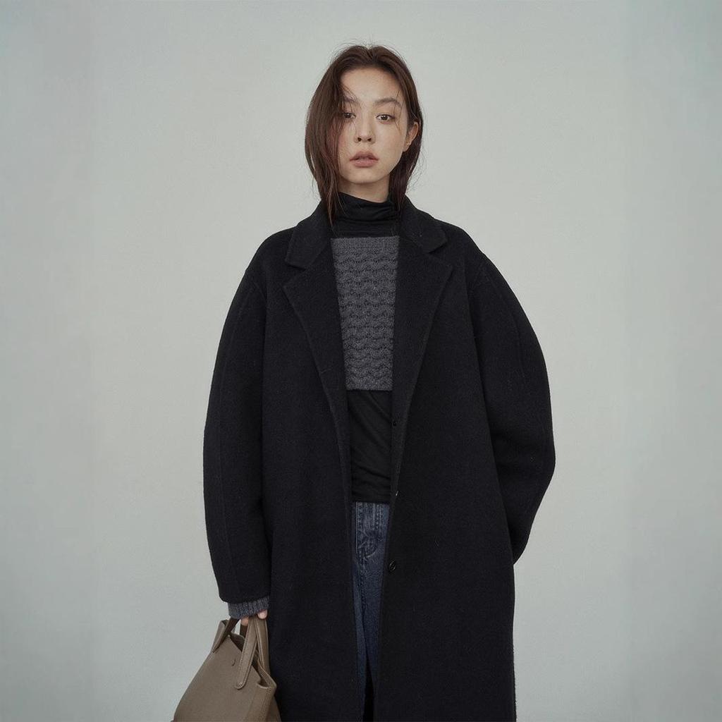 Шерстяное пальто с героиней корейской драмы «Любовь и Нэнси» — зима 2024 г.